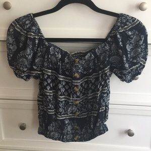 Off the shoulder crop top